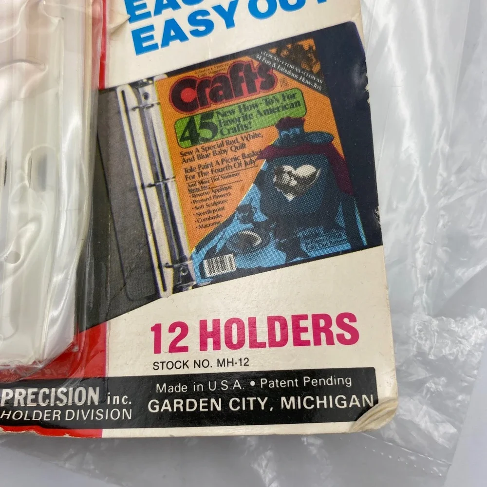 Vintage March Precision No Punch‎ Magazine Holders 3-Ring Binder Inserts 24 ct